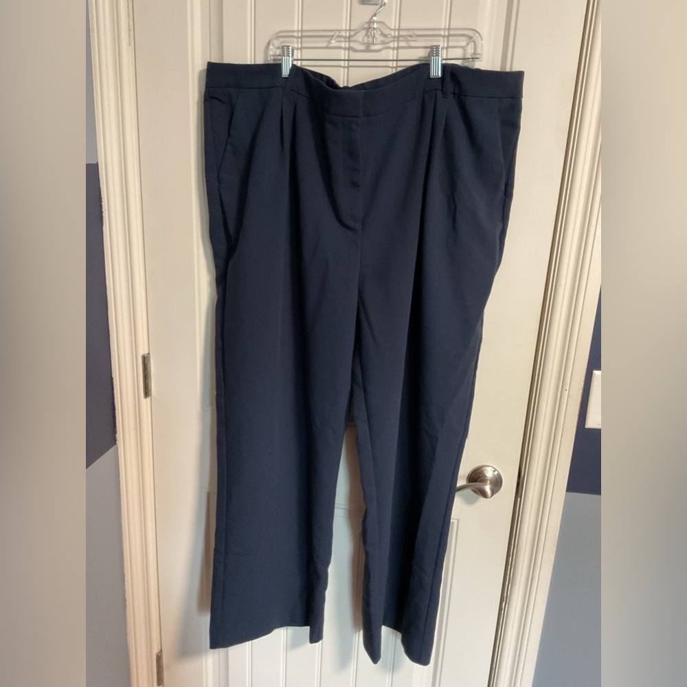 Abercrombie & Fitch Navy Straight-Leg Trousers